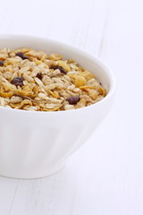 Delicious muesli breakfast