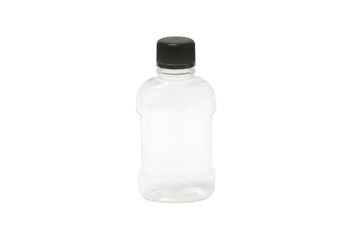 Cosmetic plastic bottle with different caps . Liquid container for gel,. Beauty product package (transparent). 