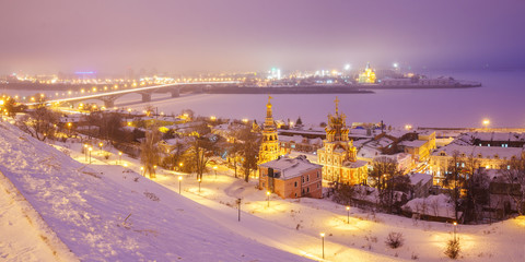Evening view of the Nizhny Novgorod, Russia