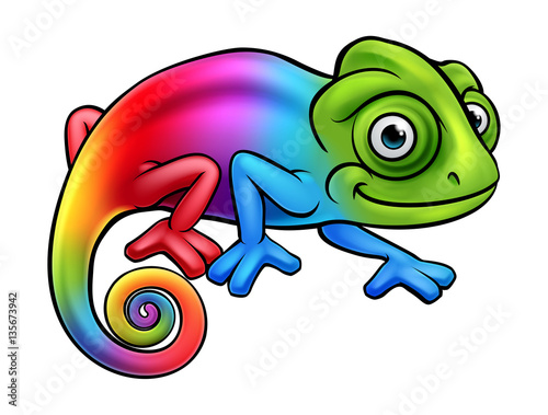 rainbow chameleon clipart - photo #21