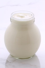 Vintage retro styling yogurt