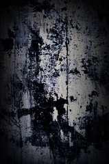 Dramatic dark old painted wall with white and black splashes