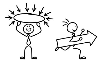 Strichmännchen Pfeil