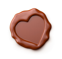 Heart Shape Chocolate Isolated on white background
