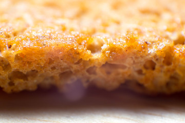 fresh bread toast macro picute zoomed useful for background