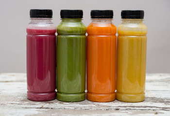 Colored Fruit smoothies