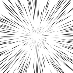 Fast speed warp vector effect. Lines zoom fade converging background - obrazy, fototapety, plakaty
