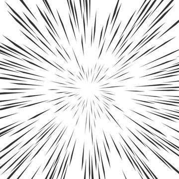 Fast Speed Warp Vector Effect. Lines Zoom Fade Converging Background