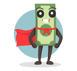 Plakat money character with cape