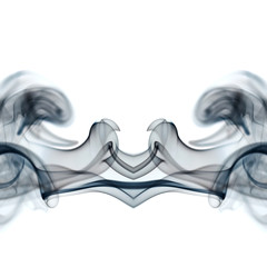 Abstract composition with smoke shapes