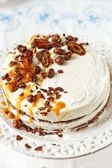 Date and cream cake