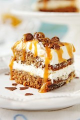 Date and cream cake