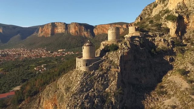 Defensive tower in Greece rocks