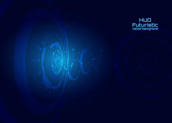 Futuristic interface, HUD, sci-fi vector background for you technology design, web, card, brochure, template