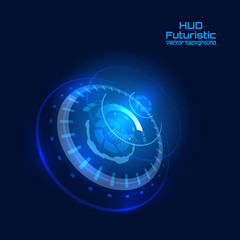 Futuristic interface, HUD, sci-fi vector background for you technology design, web, card, brochure, template