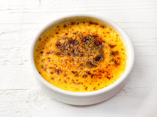 bowl of homemade creme brule