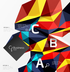 Low poly polygonal triangle abstract background