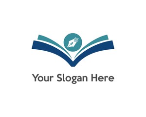 book and pen logo