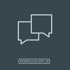 Fototapeta premium Chat icon vector