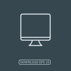 Monitor icon vector