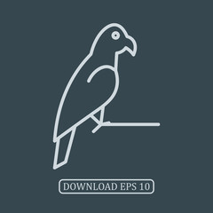 Parrot icon vector