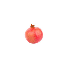 One red ripe pomegranate, isolated