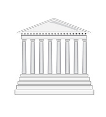 Vector image of a court building