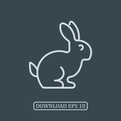 Rabbit icon vector