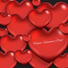 Valentine's day abstract background with hearts