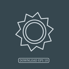 Sun icon vector