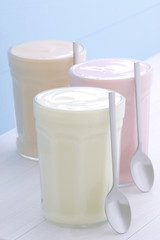 Fresh assorted yogurt