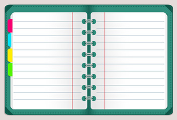 Vector Illustration of a Blank Notebook