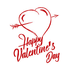 hand drawn valentine's day calligraphy
