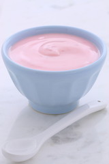 Fresh strawberry yogurt