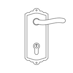 Keyhole on Door Knob in Frame