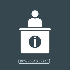 Information stand icon vector