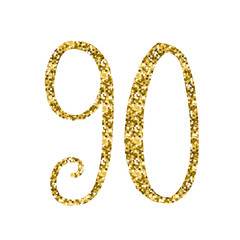 GOLD GLITTER ICON – 90 YEARS