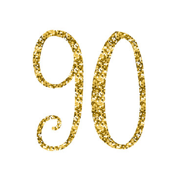 GOLD GLITTER ICON – 90 YEARS