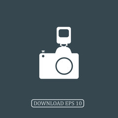 Photo camera icon vector