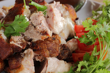 Close up of lard, Streaky Pork dish, Pork Belly Roast recipe, Ge