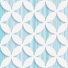 Seamless Damask Pattern. White and Blue Wrapping Background