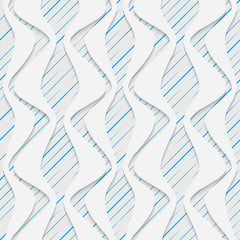 White and Blue Minimalistic Ornament. Geometric Decorative Wallp