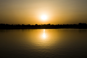 Fototapeta na wymiar Sunset at Nile River