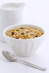 Delicious muesli breakfast