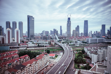 modern tianjin cityscape