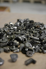 Assorted old nuts, bolts, springs and other stuff