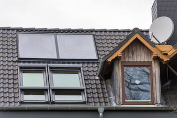 solar panels on the roof