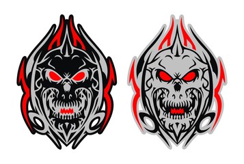 Lion Skull Fire Tribal