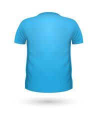 T-shirt Teplate. Back View. Vector