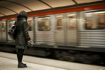 Waiting for the train